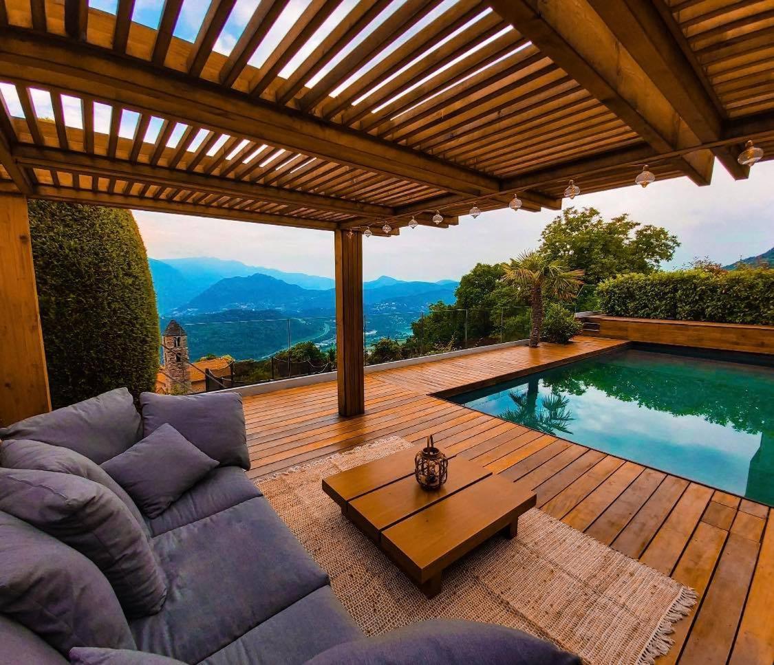 Family Suite With Garden And Amaizing View To Lugano Cademario Ngoại thất bức ảnh